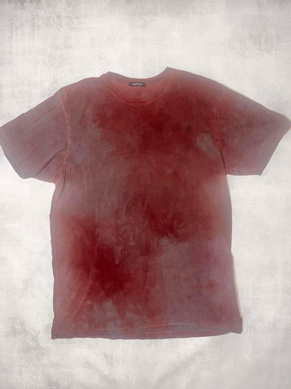 Men's Crewneck Talentless burgundy tie dye t-shirt